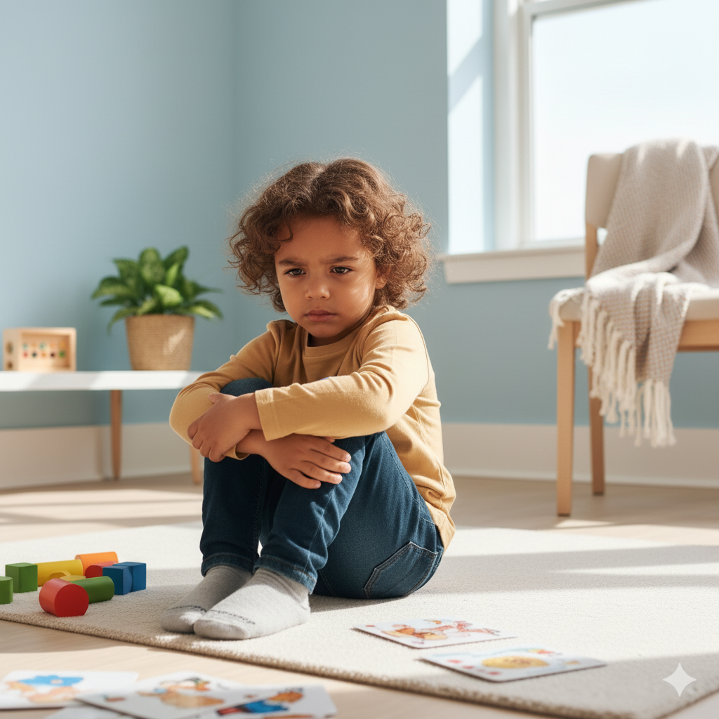 Child before ABA therapy